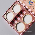 Luxury 4 colors custom logo cosmetic eye shadow palette private label gift paper packaging box